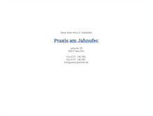 Tablet Screenshot of praxis-jahnufer.de